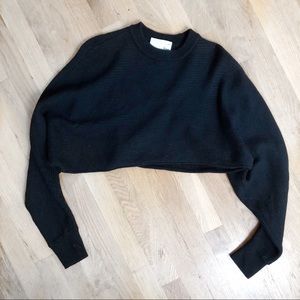 Aritzia Wilfred Free Cropped Oversize Sweater